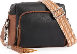 CLUCI Crossbody Bags for Women, Vegan Leather Shoulder Handbags，Purses for Women with Adjustable Wide Strap
