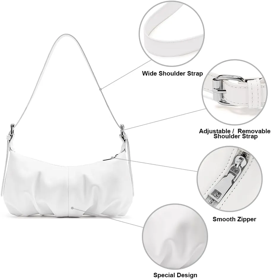 CLUCI Shoulder Bag,Purses for Women Dumpling Small Hobo Bags Vegan Leather Ladies Clutch with Adjustable Strap