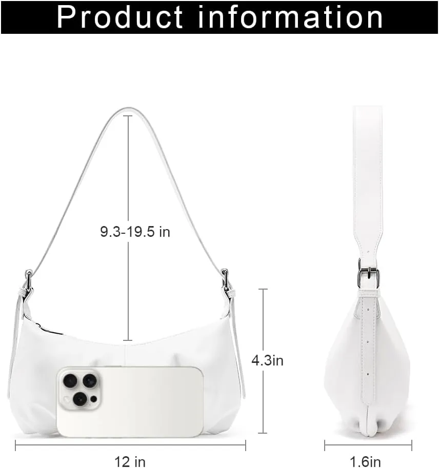 CLUCI Shoulder Bag,Purses for Women Dumpling Small Hobo Bags Vegan Leather Ladies Clutch with Adjustable Strap