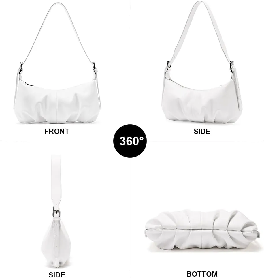 CLUCI Shoulder Bag,Purses for Women Dumpling Small Hobo Bags Vegan Leather Ladies Clutch with Adjustable Strap