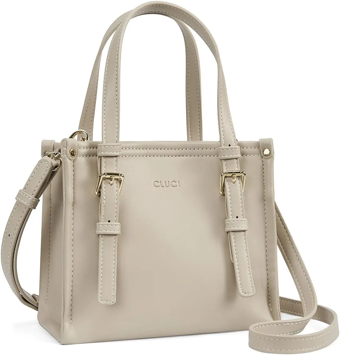 CLUCI Tote Bag for Women, Purse with Adjustable Shoulder Strap, Vegan Leather Small Shoulder Handbag