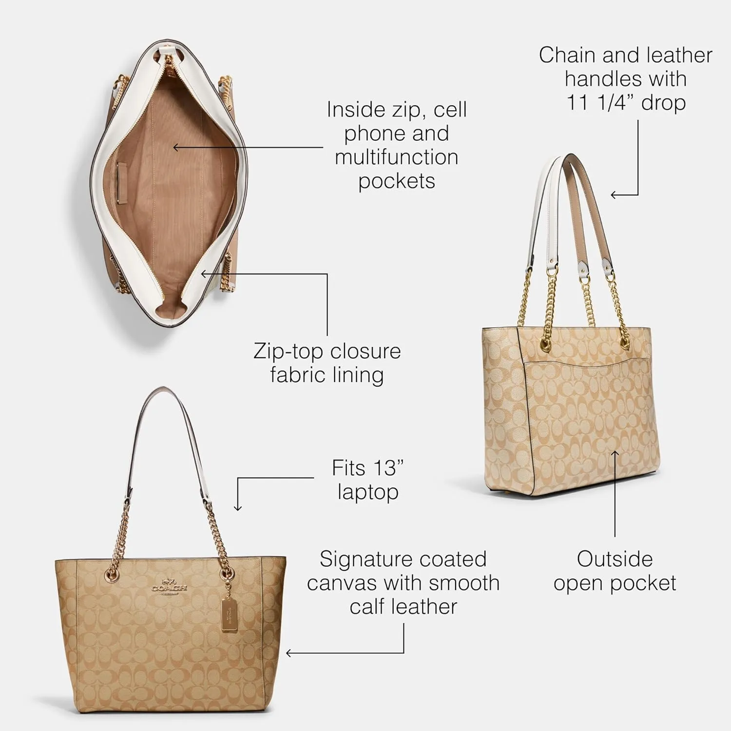 Coach Women's Cammie Chain Tote