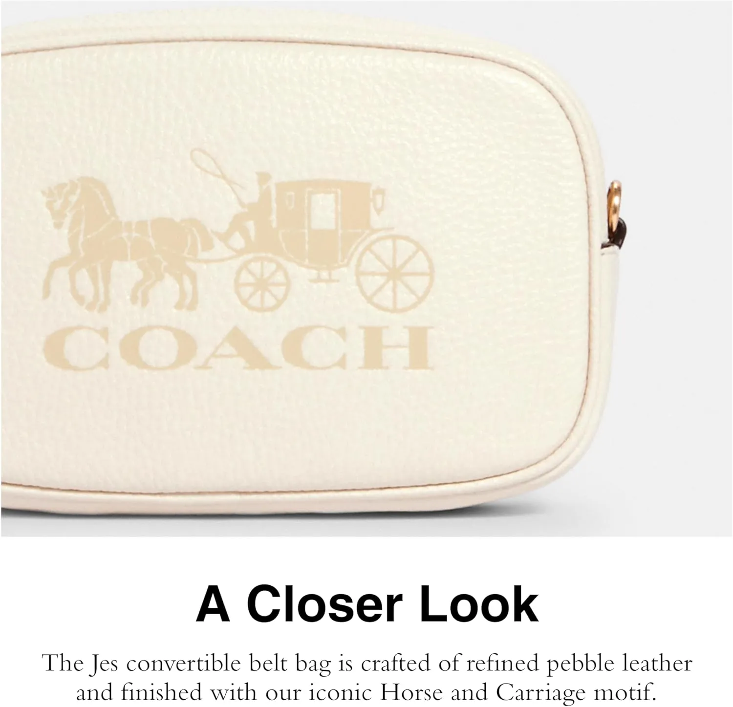 Coach Women's Pebbled Leather Jes Convertible Belt Bag 2