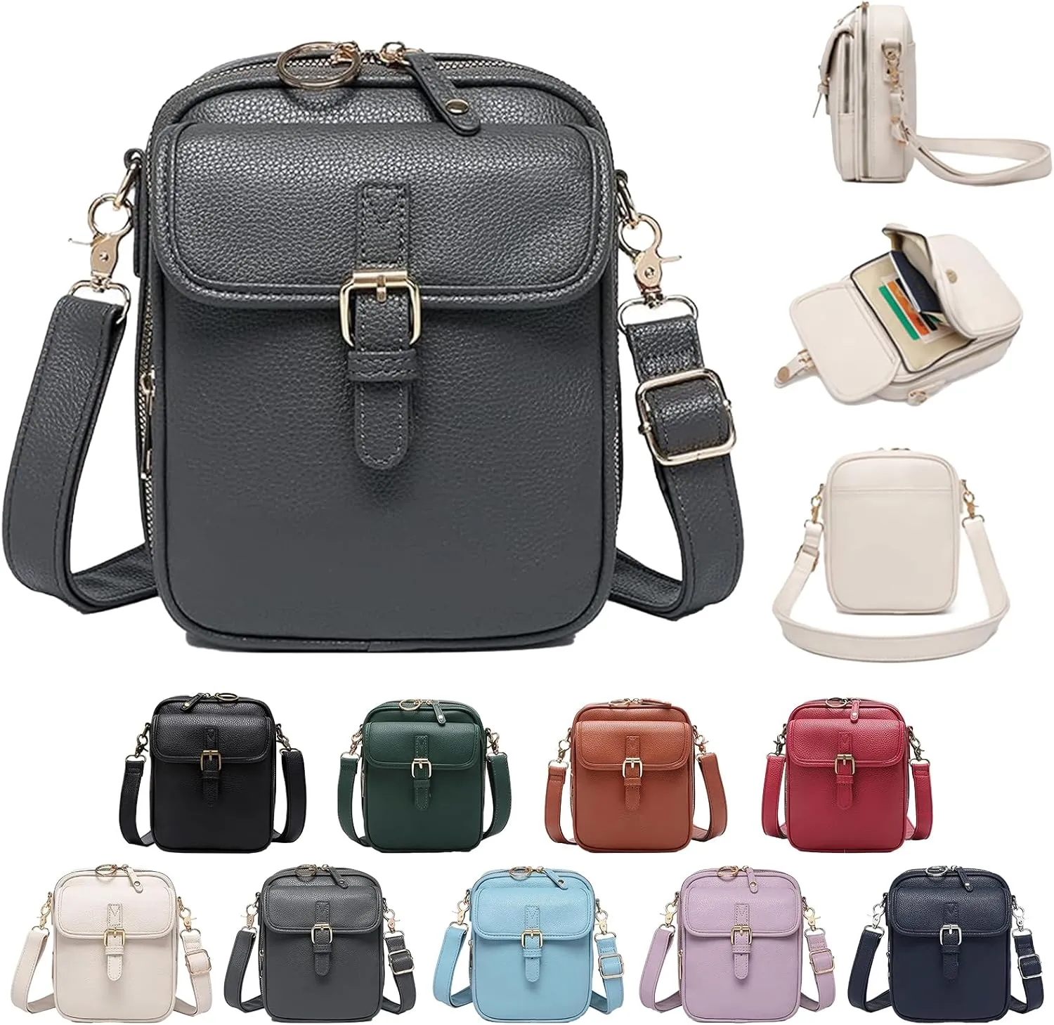 Collaboraten1 Crossbody Leather Bag, Collaborateam Crossbody Bag, Tojoyride Urvashi Anti Theft Shoulder Bags