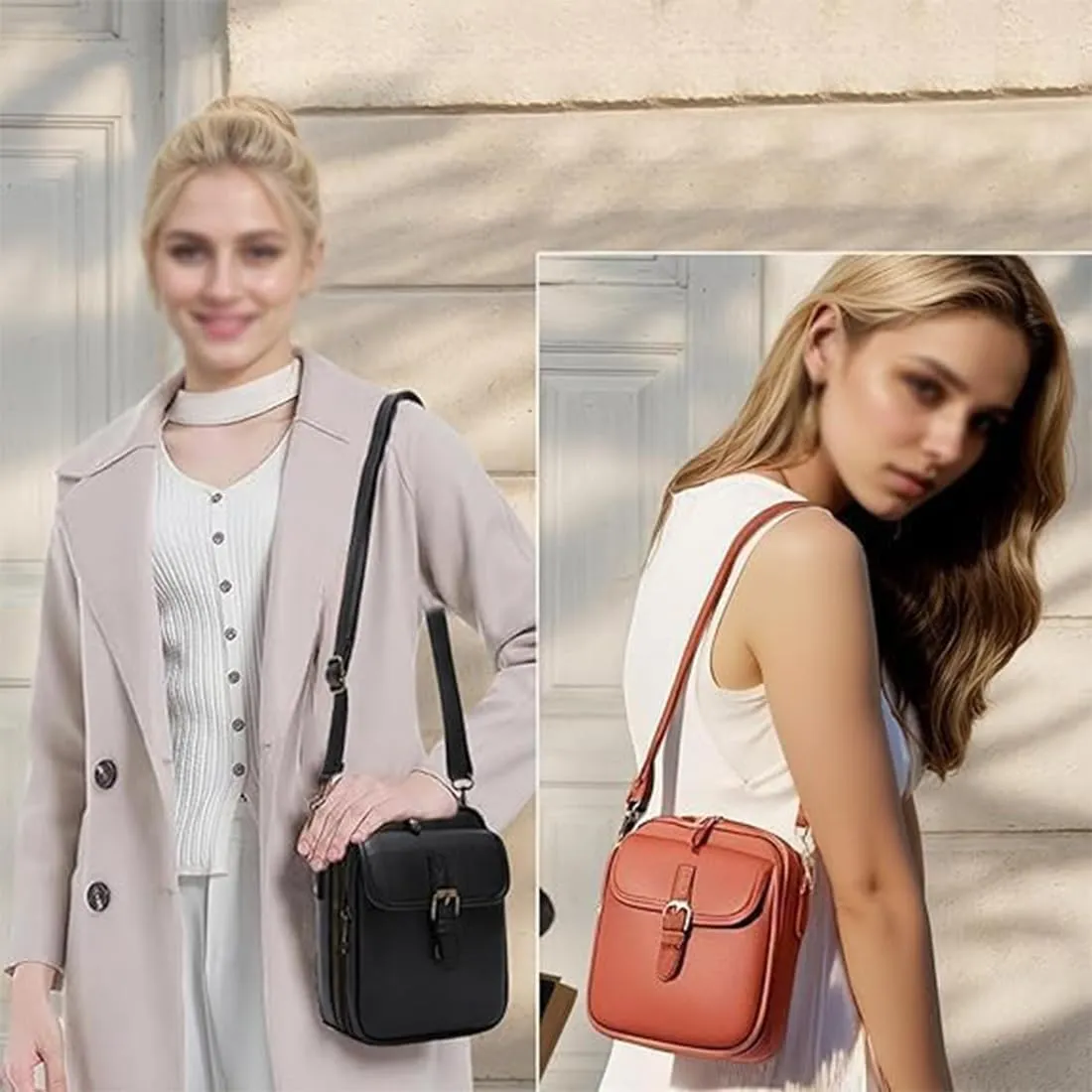 Collaboraten1 Crossbody Leather Bag, Collaborateam Crossbody Bag, Tojoyride Urvashi Anti Theft Shoulder Bags