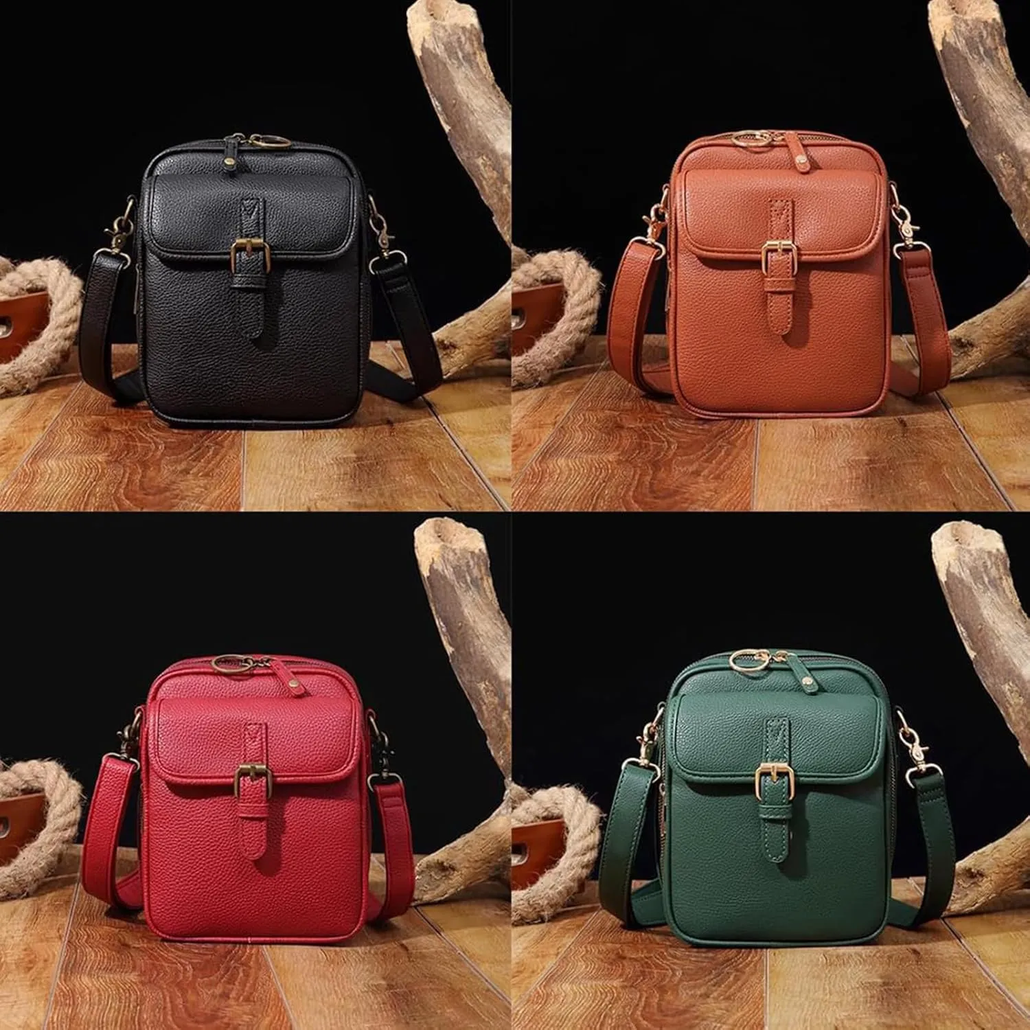 Collaboraten1 Crossbody Leather Bag, Collaborateam Urvashi Collaboration Tojoyride Anti Theft Shoulder Bags Women