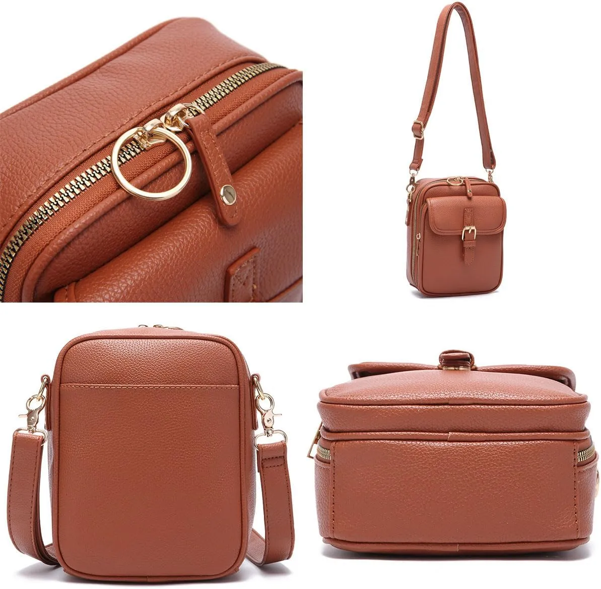 Collaboraten1 Crossbody Leather Bag, CollaborateamTojoyride Urvashi Collaboration Anti Theft Shoulder Bags Built In Wallet
