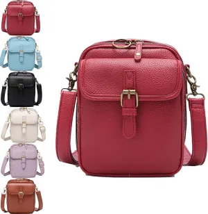 Collaboraten1 Crossbody Leather Bag, Layer Large Capacity Mini Cross Body Bags, Urvashi Tojoyride Shoulder Bags for Women