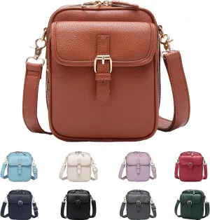 Collaboraten1 Crossbody Leather Bag, Tojoyride Crossbody Bag, Vintage Double Layer Large Capacity Mini Cross Body Bags