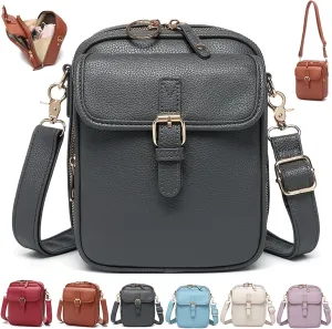 Collaboraten1 Crossbody Leather Bag, Urvashi Crossbody Bag, Vintage Anti Theft Shoulder Purse, Built in Wallet