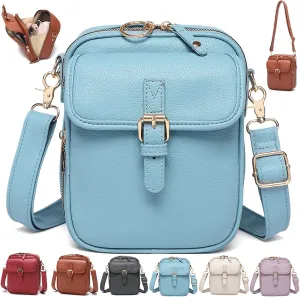 Collaboraten1 Crossbody Leather Bag, Urvashi Crossbody Bag, Vintage Anti Theft Shoulder Purse, Built in Wallet