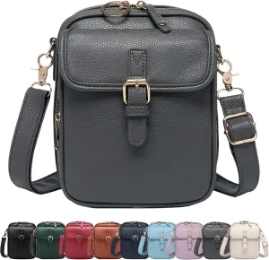 Collaboraten1 Crossbody Leather Bag, Urvashi Crossbody Bag, Women Retro Double-Layer Large Capacity