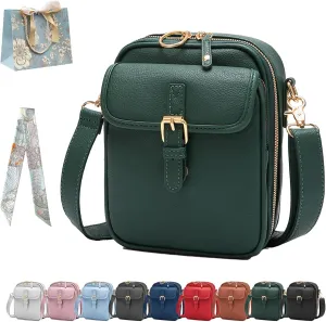 Collaboraten1 Crossbody Leather Bag, Urvashi Leather Bag, Retro Double-Layer Large Capacity Mini Crossbody Bags