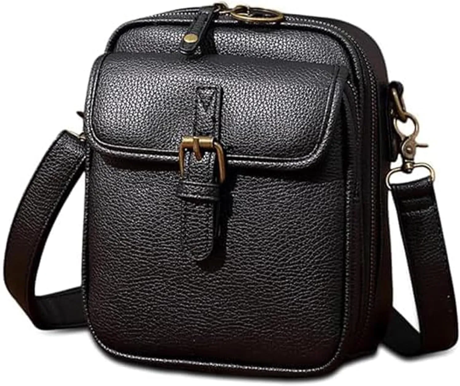 Collaboraten1 Crossbody Leather Bag,Tojoyride Anti Theft Shoulder Bags, Large Capacity Vintage Messenger Bag with Card Slots