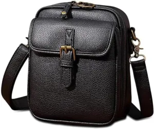 Collaboraten1 Crossbody Leather Bag,Tojoyride Anti Theft Shoulder Bags, Large Capacity Vintage Messenger Bag with Card Slots