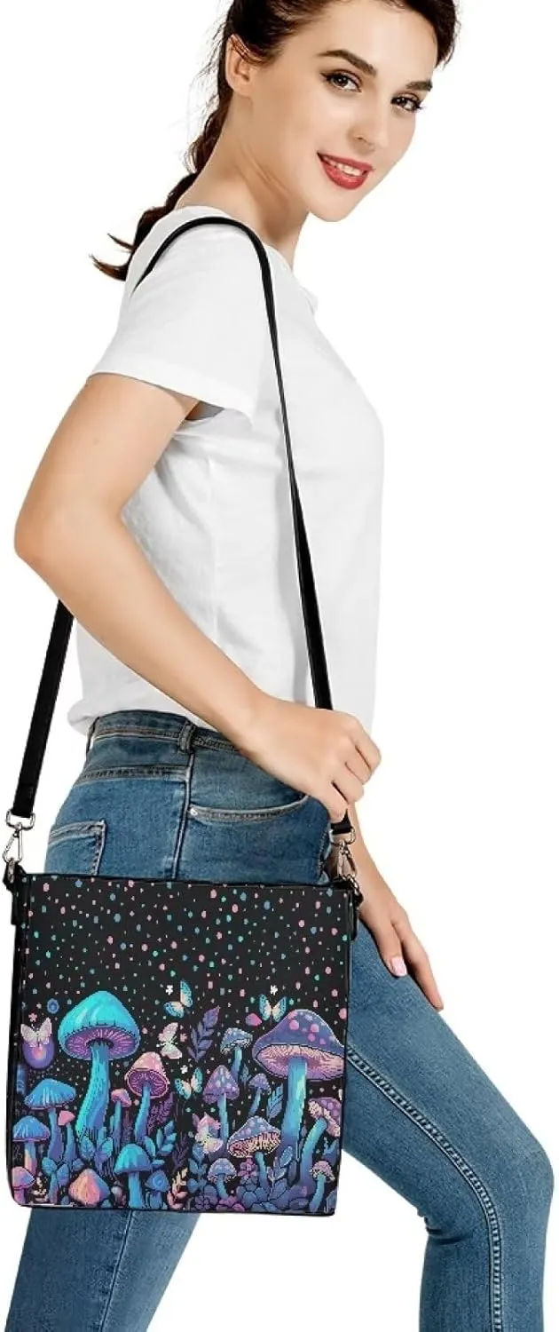 Coloranimal Women's Leather Handbags Purse with Buckle Large Capacity Crossbody Bags