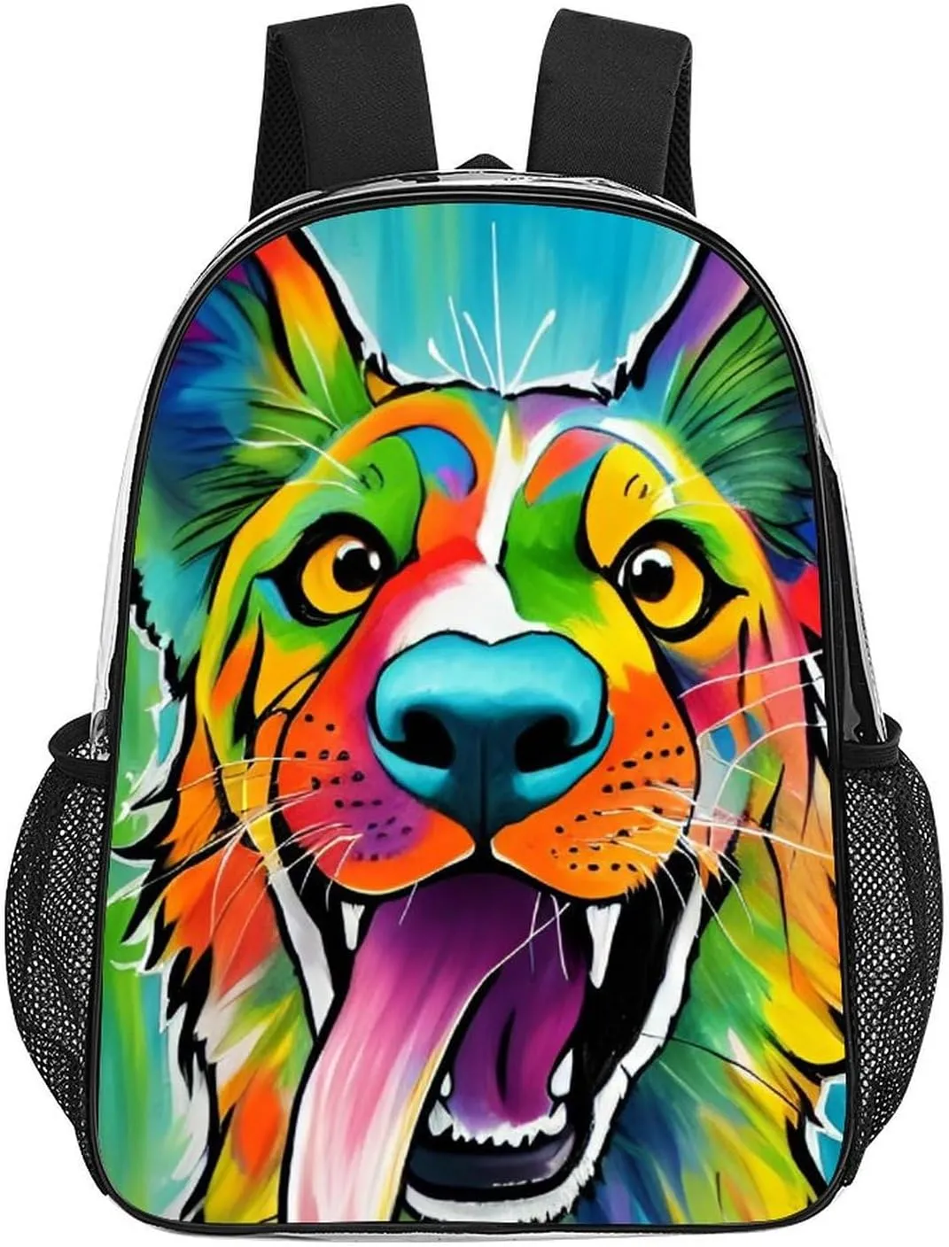 Colorful Dog Rucksacks Lightweight Multipurpose Anti-Theft Shoulder Bag Large Capacity Business Computer Bag Transparent Bag