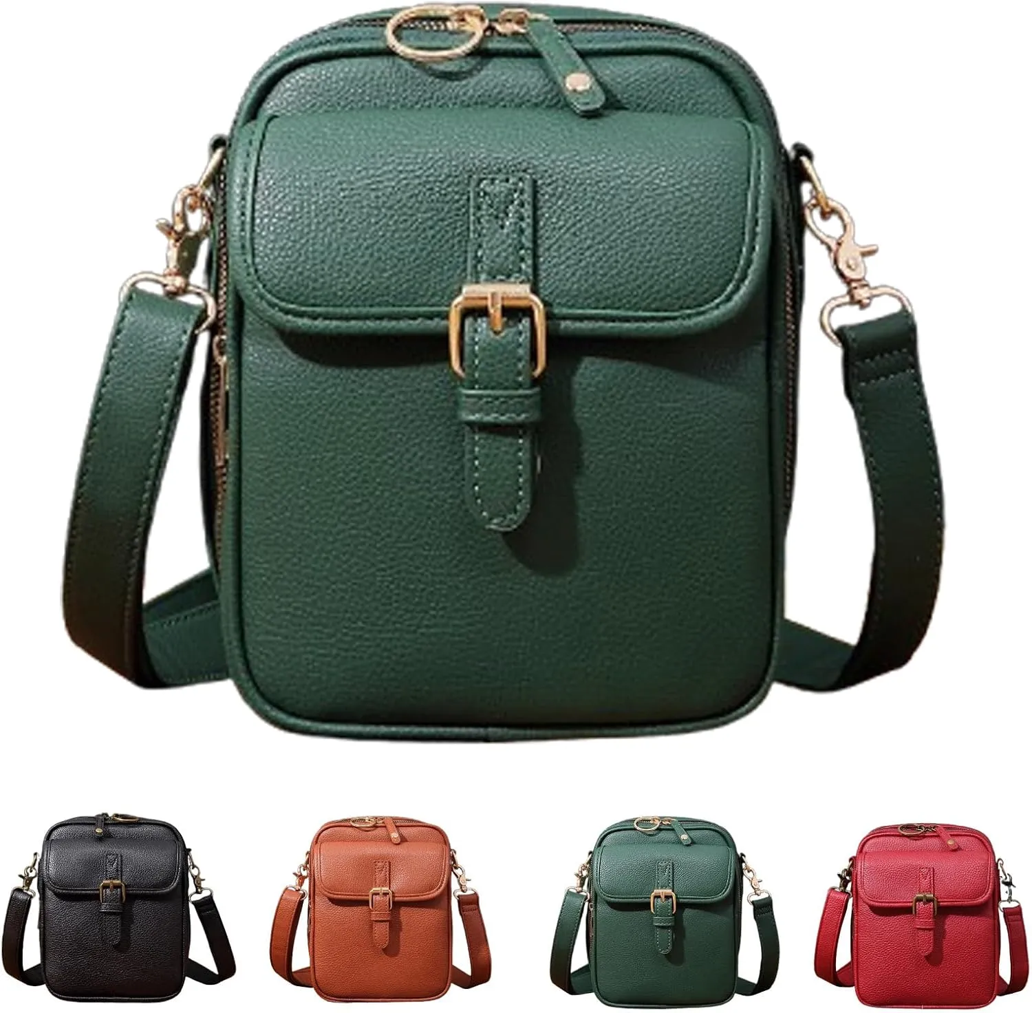 Comebybuy Purse Vintage Mini Messenger Bag, Upgrade Vintage Double Layer Large Capacity Mini Messenger Bag