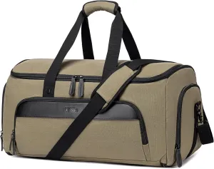 Convertible Garment Bag for Travel, Carry on Garment Duffle Bags for Travel, Canvas Garment Duffle Bag for Men Women with Shoe Compartment - 2 in 1 Hanging Suitcase Suit Travel Bags-Army Green