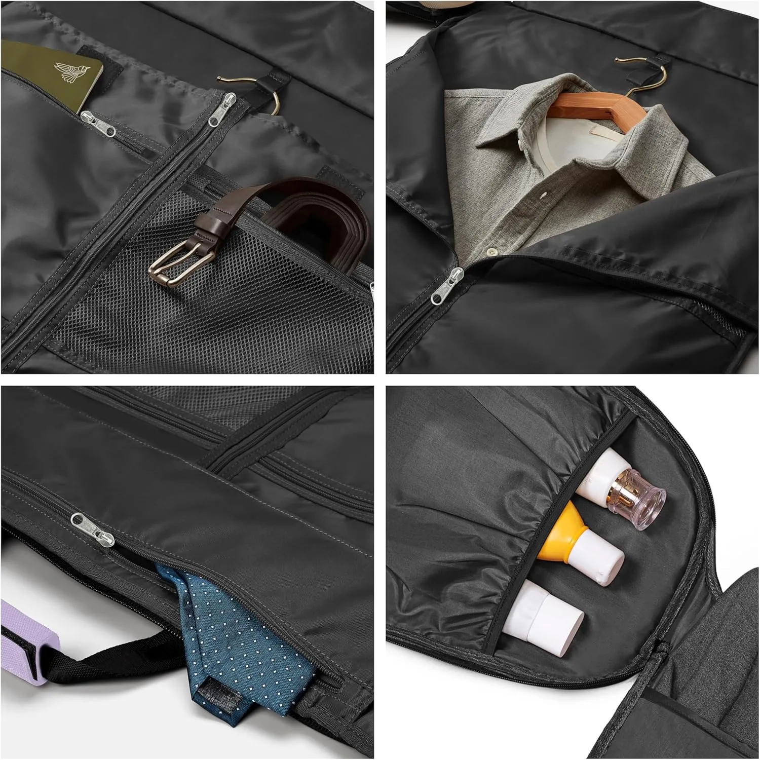 Convertible Garment Bag with Shoulder Strap, Carry On Men Women Garment Bags For Travel,2 in 1 Hanging Dress Suitcase Suit Travel Bags