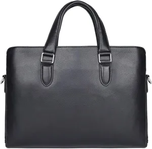 Convertible Leather Tote to Messenger Bag Mens Work Satchel 14 Inch Laptop Shoulder Bag Travel Friendly Design