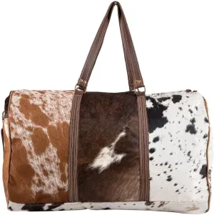 Cowhide Extra Large Duffel Bag Tricolor Cowhide Bag Travel Bag Gym Bag Weekender Overnight Bag Premium Quality