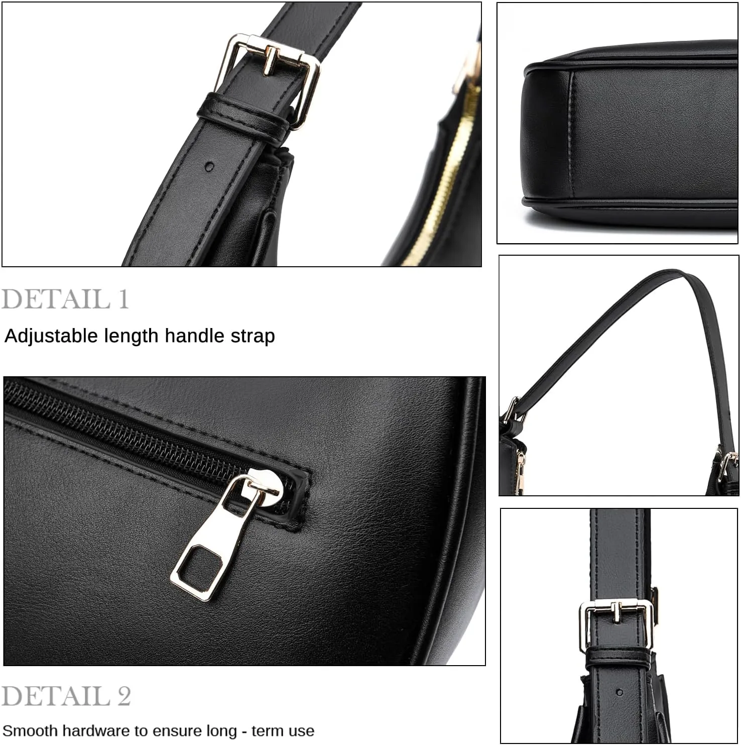 CROJUYI Small Crescent Shoulder Bags Purses for Women Retro Classic Clutch Hobo Tote Purse and Handbag Cute Crossbody Bags