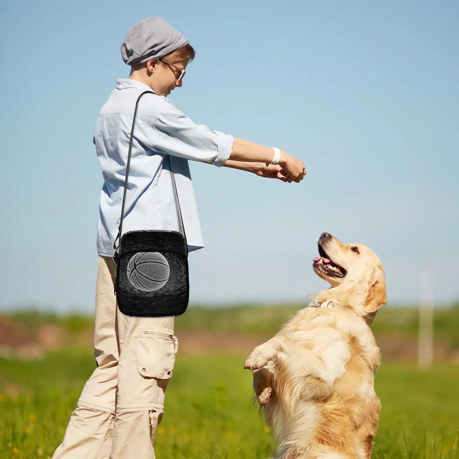 Crossbody Bag Small Sling Backpack Abstract Basketball Shoulder Bags Chest Pack Cross Body Daypack Graffiti Basketball Belt Purses for Travel Cycling Skating