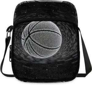 Crossbody Bag Small Sling Backpack Abstract Basketball Shoulder Bags Chest Pack Cross Body Daypack Graffiti Basketball Belt Purses for Travel Cycling Skating