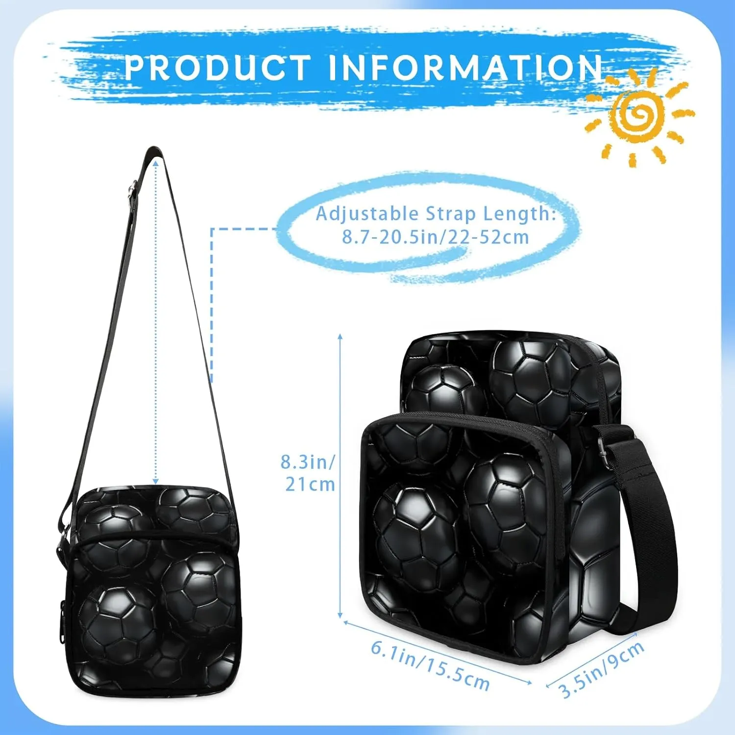 Crossbody Bag Small Sling Backpack Shoulder Bags Chest Pack Cross Body Daypack Basketball Belt Purses