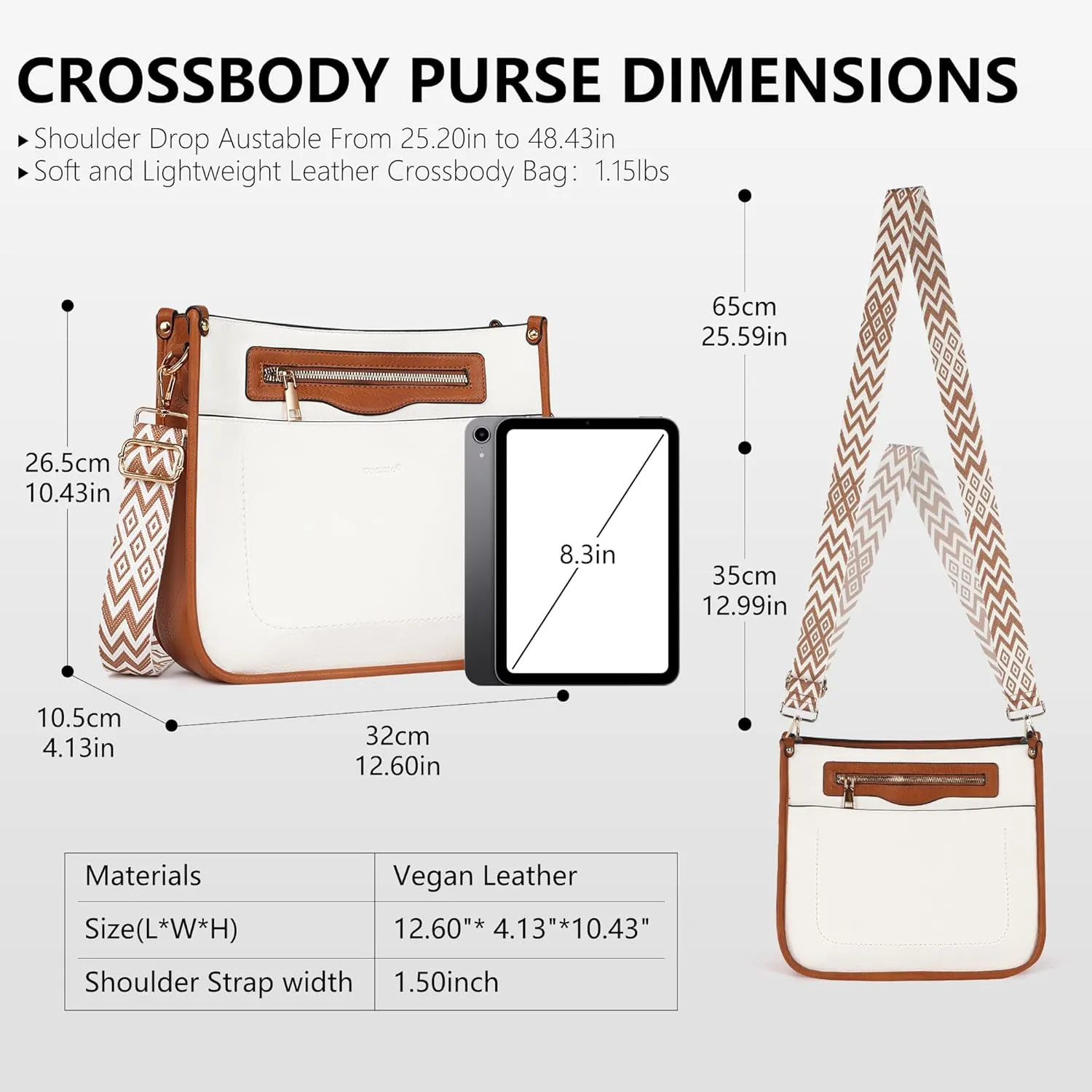 Crossbody Bags for Women 7-Pockets Purses for Women Vegan Leather Hobo Bag Shoulder Bag Handbags with Ajustable Strap