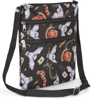 Crossbody Bags for Women, Harry Potter, Hogwarts Gryffindor, Officially Licensed Small Sling Bag, Shoulder Bag, Shoulder Bag, Travel Purse for Passport, Wizarding World Fans, Adults & Teens