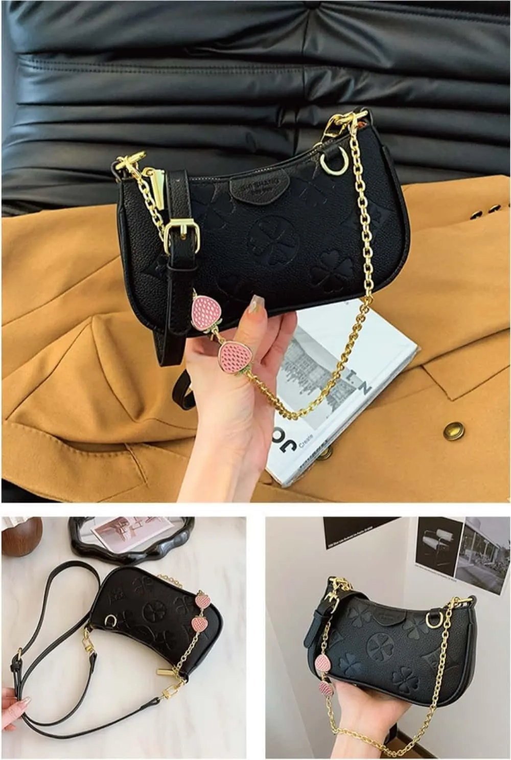Crossbody Bags for Women Trendy Fashion Floral Pattern Casual Versatile Shoulder Bag for Daily Use Work Shopping Party