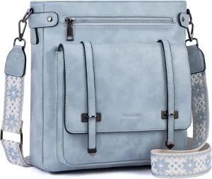 Crossbody Bags for Women,Multi Pocket Crossbody Purses Vegan Leather Shoulder Handbags Travel Purse Adjustable Strap