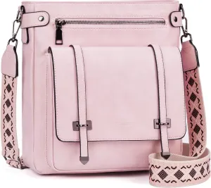 Crossbody Bags for Women,Multi Pocket Crossbody Purses Vegan Leather Shoulder Handbags Travel Purse Adjustable Strap
