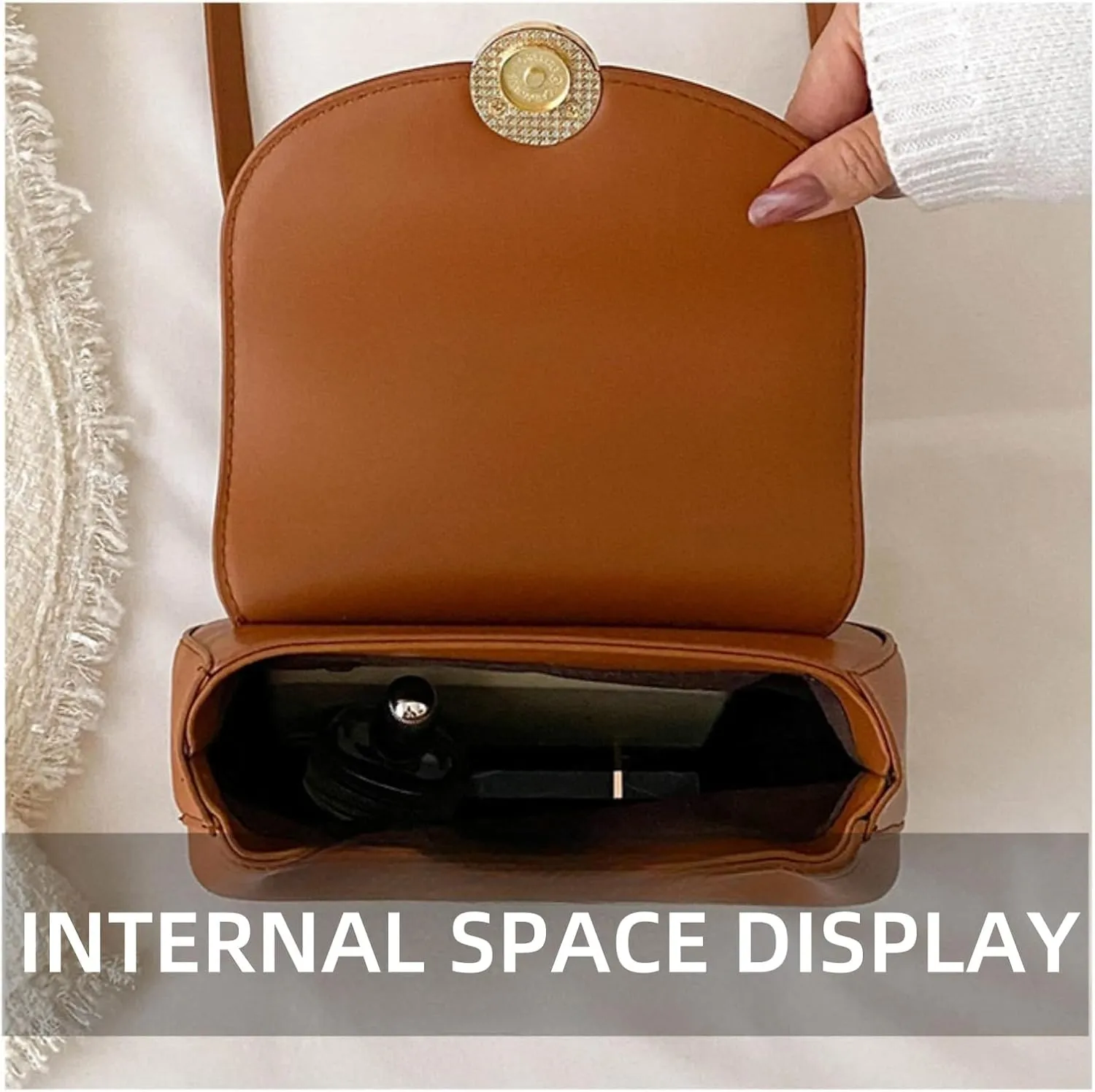 Crossbody Purse for Women Small Crossbody Bags Trendy Leather with Adjustable Shoulder Strap for Backpack Travel