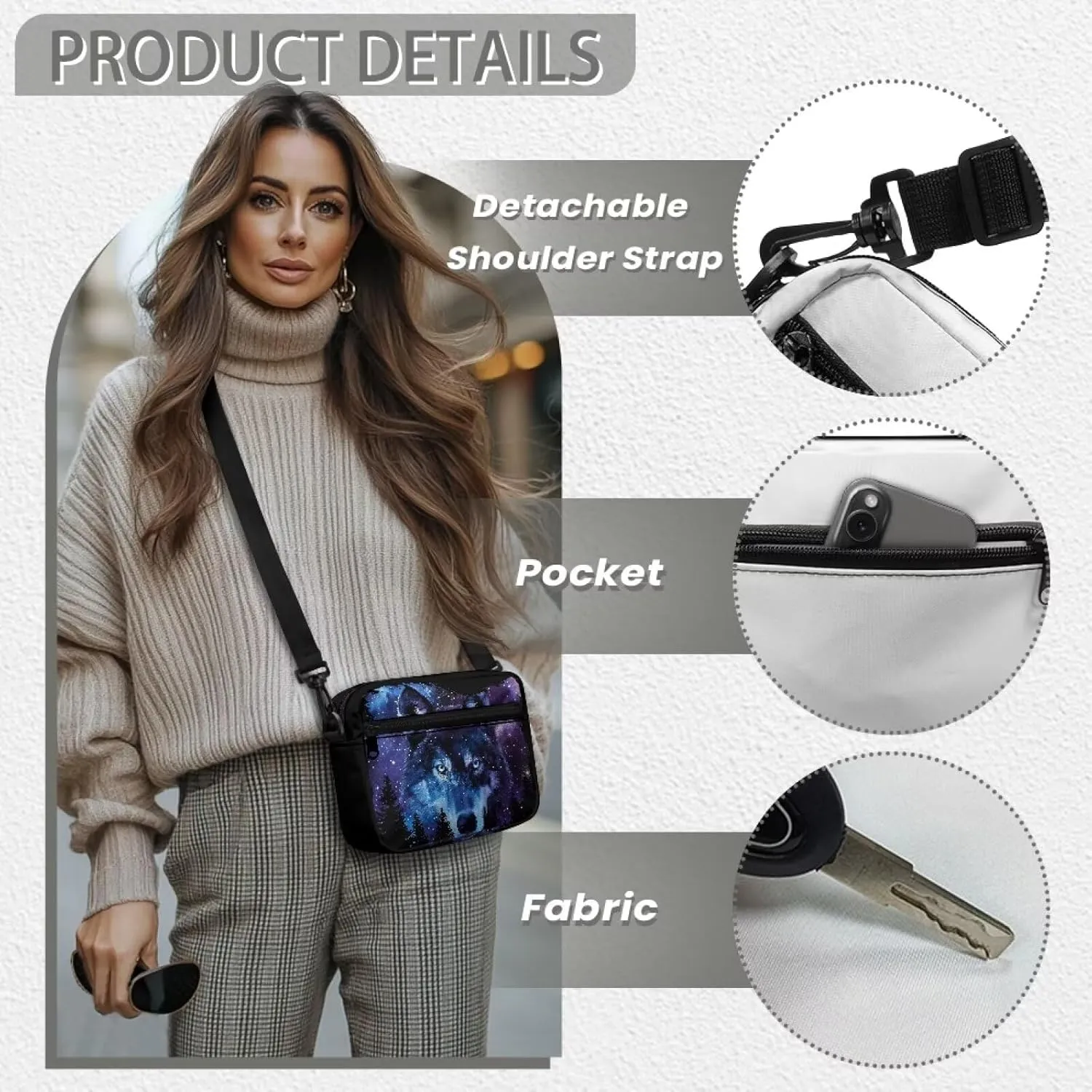 Crossbody Purses for Women with Adjustable Strap for Daliy Use