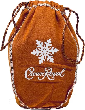 Crown Royal Bag with Drawstring | Burnt Orange with Snow Flake - Salted Caramel Holiday