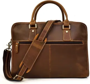 CSCDD Retro Men's Briefcase Handbag 15 Inch Computer Bag Business Trip Diagonal Men's Bag