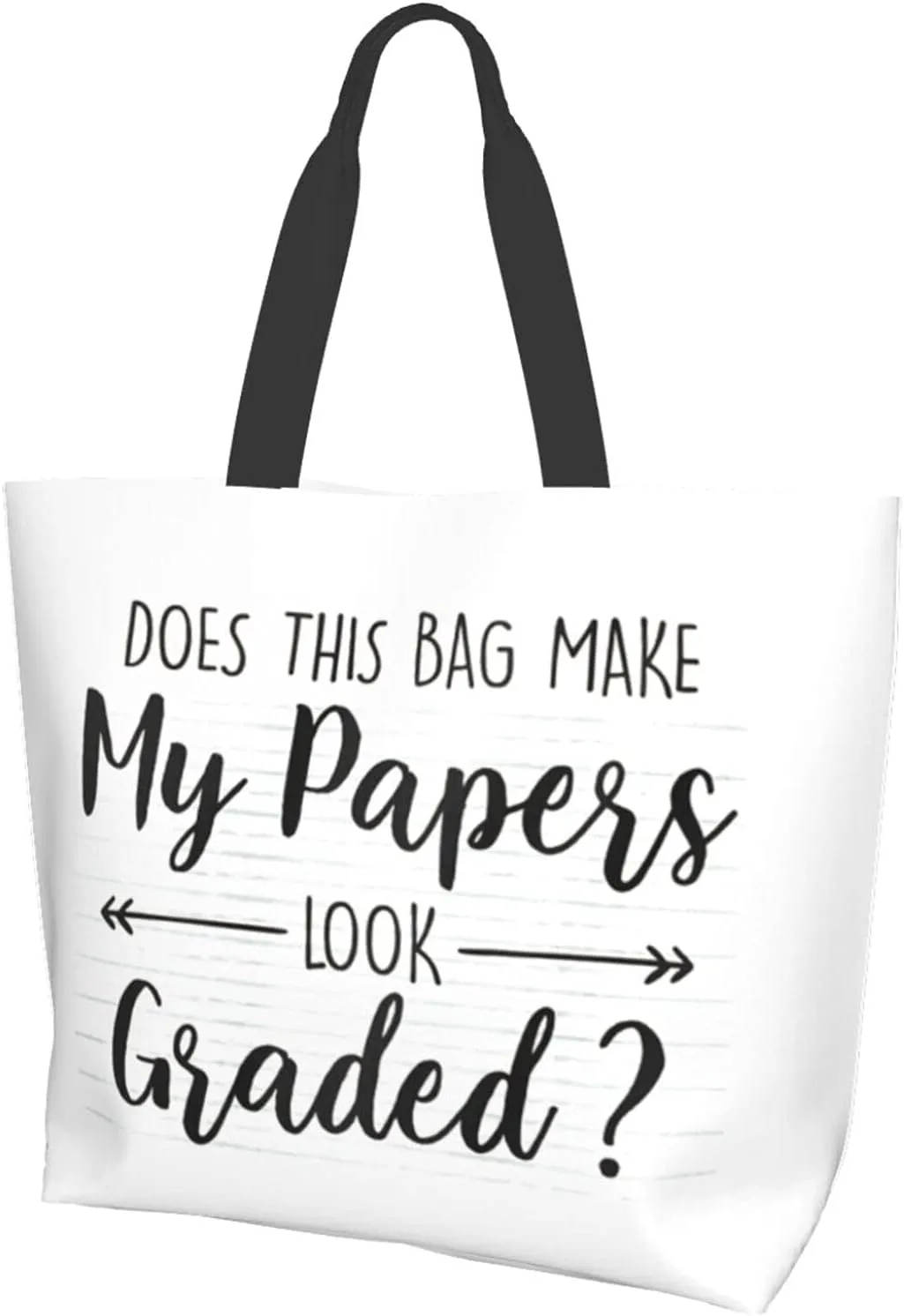 CURANI Women Tote Bags Top Handle Satchel Handbags Polyester Does This Bag Make My Papers Look Graded Shoulder Purse