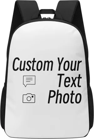 Custom Laptop Backpack Personalized Large Capacity Shoulder Add Your Own Name Picture or Photo for Travel Backpack
