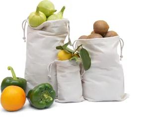 CustomBagSupplies 4"x6" REUSABLE ECO FRIENDLY COTTON DOUBLE DRAWSTRING MUSLIN BAGS (Natural color) - 100 count pack