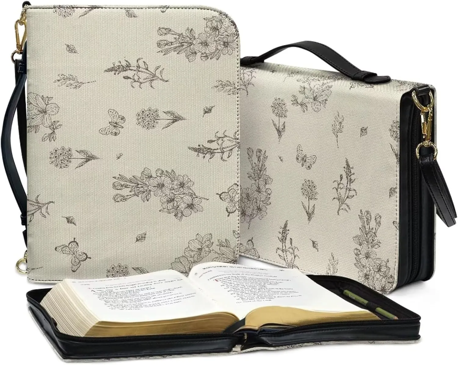 Customization PU Leather Bible Cover Church Book Cover,Carrying Book Case Crossbody Bag Bible Protective