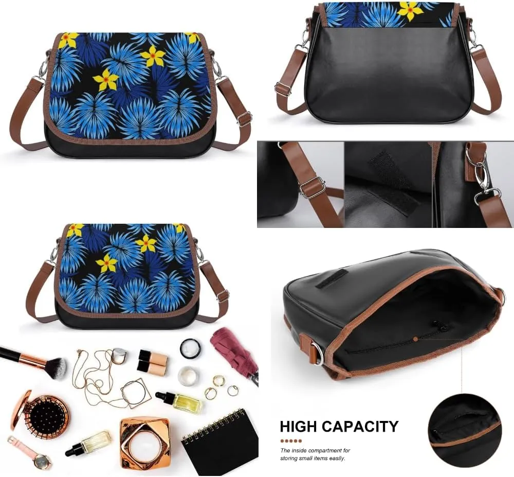 Customized Women'S Bag Design Pattern Polynesian Retro Tribal Art Crossbody Bag Leather Women'S Bag 2025