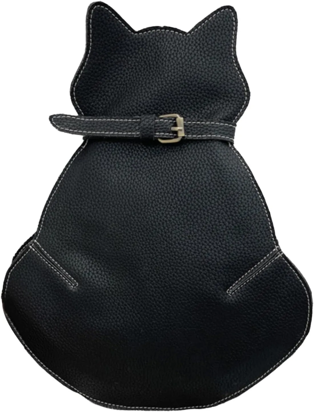 Cute Cat Bags New Personality One Shoulder Messenger Bags Fashion Chest Bag Geographic Messenger Bag (Black, One Size)