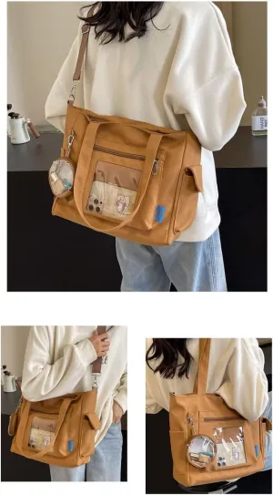 Cute Handbag Crossbody Bag Women, Aesthetic Y2K Shoulder Handbags Fashion Top Handle Bag Women Trendy Tote Bag (brown)