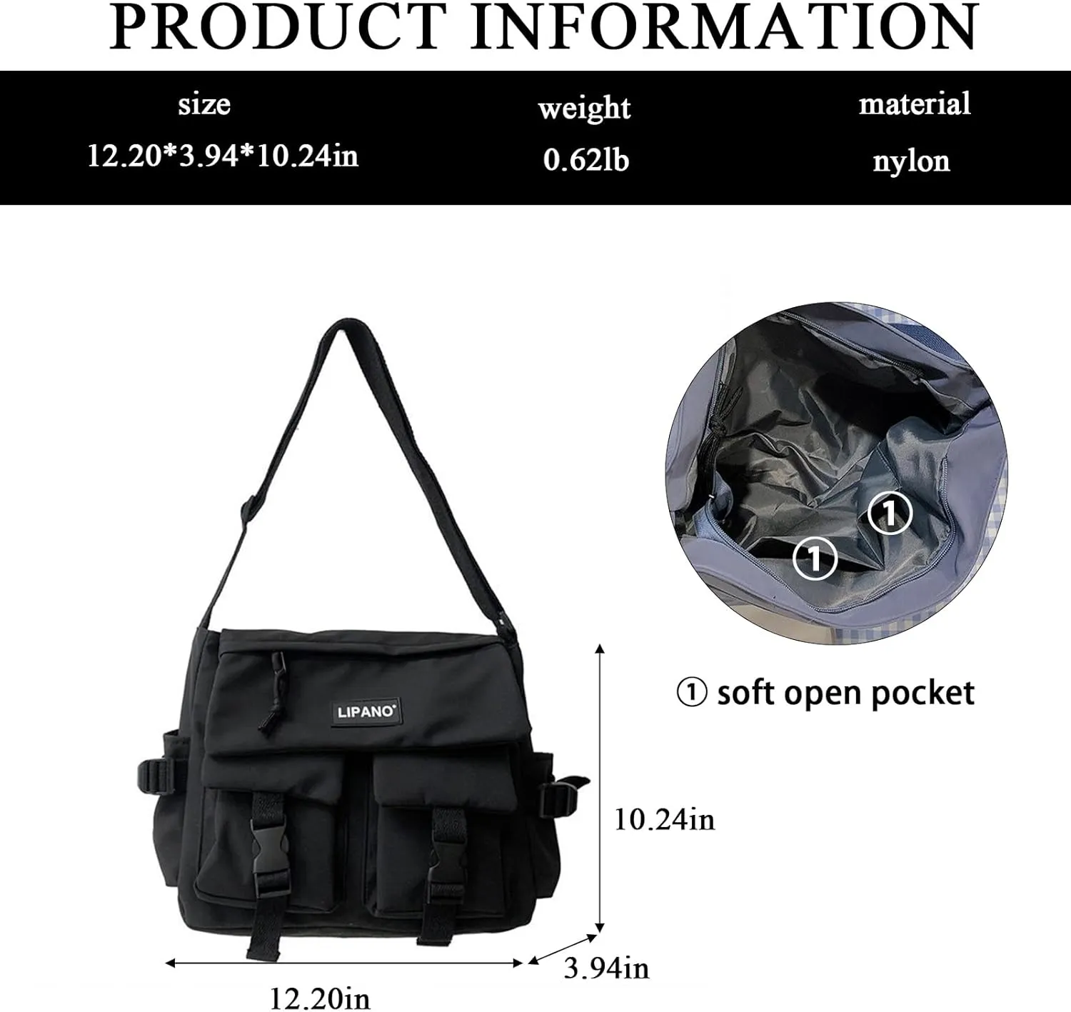 Cute Messenger Bag, Crossbody Bags for Women Kawaii Messenger Bags Purses