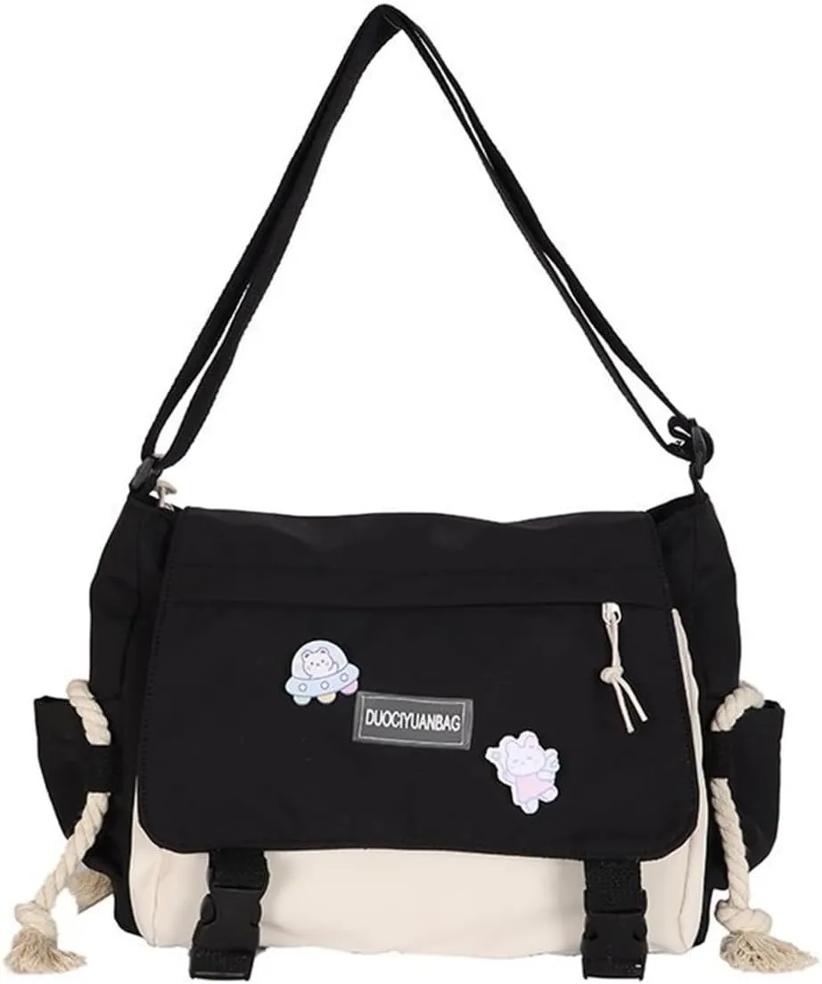 Cute Messenger Bag Y2K Aesthetic Crossbody Bags Kawaii Messenger Bags Shoulder Tote Purse for Womens