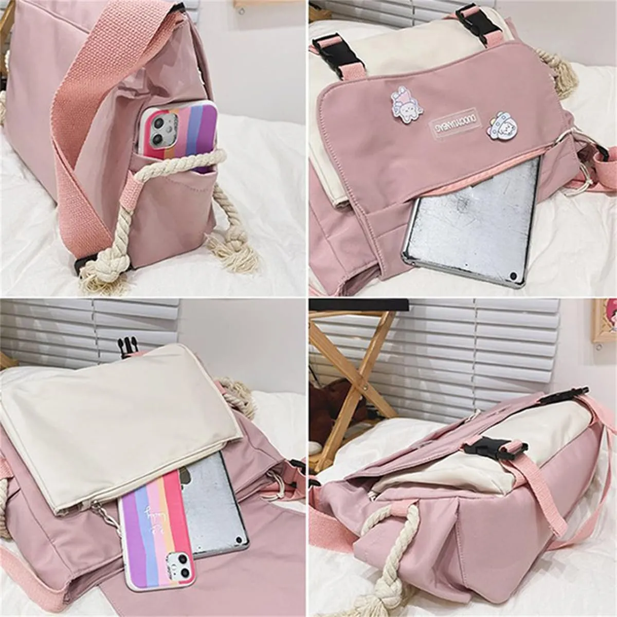 Cute Messenger Bag Y2K Aesthetic Crossbody Bags Kawaii Messenger Bags Shoulder Tote Purse for Womens