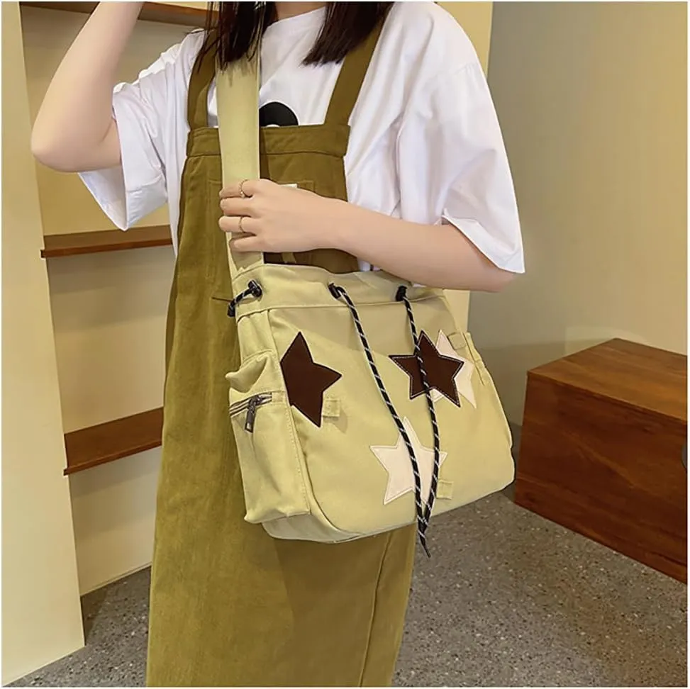 Cute Messenger Bag Y2K Crossbody Bag Cute Tote Bags for Women Kawaii Star Purse Aesthetic Shoulder Bag
